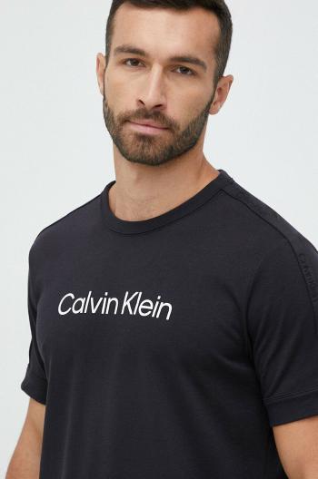 Športové tričko Calvin Klein Performance Effect čierna farba, s potlačou