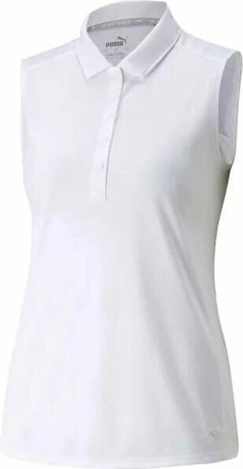 Puma Womens Gamer Sleeveless Polo Bright White M