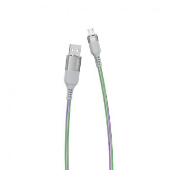 Dudao L9X Flowing Light kábel USB / Micro USB 5A 1m, sivý (L9XM)