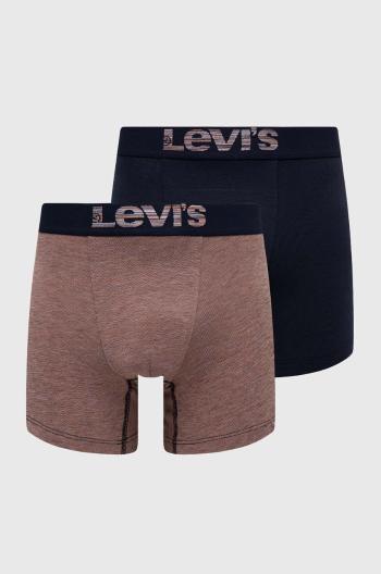 Boxerky Levi's 2-pak pánske, tmavomodrá farba