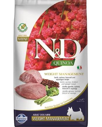 Farmina N&D dog QUINOA (GF) adult mini, weight managment, lamb 0,8kg