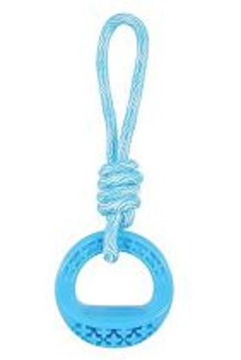 Hračka pre psov TPR SAMBA kruh s lanom modrý Zolux
