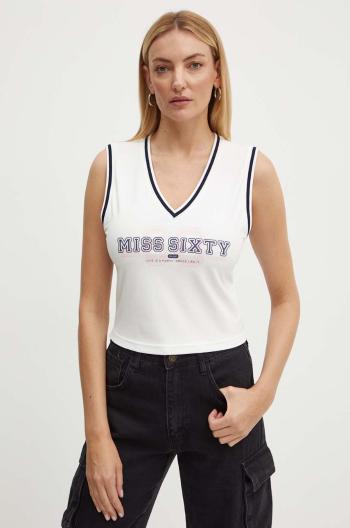 Top Miss Sixty 6L2SJ1450000 SJ1450  N/S T-SHIRT dámsky, biela farba, 6L2SJ1450000