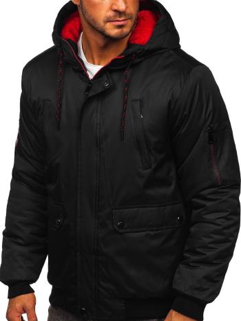Čierna pánska zimná bunda Bolf HY821