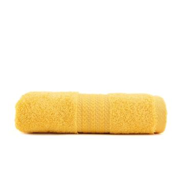 Žltý uterák z čistej bavlny Sunny, 70 × 140 cm