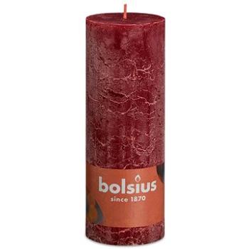 BOLSIUS rustikálna stĺpová zamatovo červená 190 × 68 mm (8717847143037)