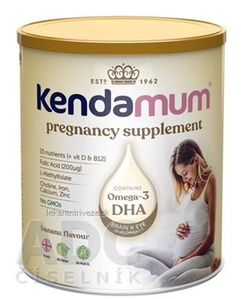 KendaMum Nápoj pre tehotné a dojčiace ženy instantný, s príchuťou banánu 1x800 g