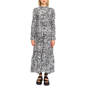 Only  ONLOLYMPIA L/S MIDI DRESS WVN - 15221277  Krátke šaty Čierna