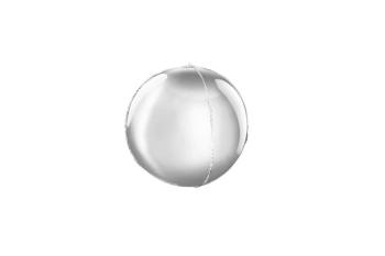Okrúhly fóliový balón strieborný 3D 62 cm - BALONČ