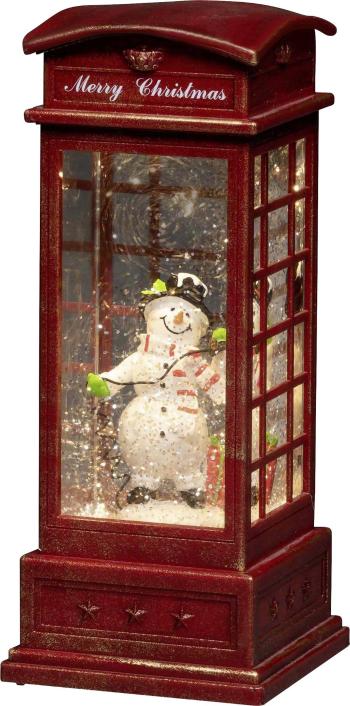 Konstsmide 4367-550  telefón so snehuliakom    teplá biela, viacfarebný LED  červená s motívom snehu, naplnené vodou, ča