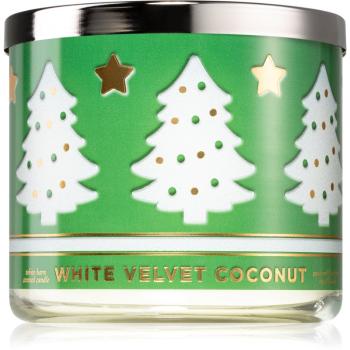 Bath & Body Works White Velvet Coconut vonná sviečka 411 g