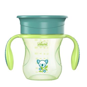 CHICCO Hrnček Perfect 360 s držadlami zelený 12m+ 200 ml