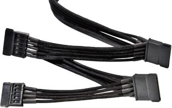 BeQuiet napájací prepojovací kábel [4x prúdová SATA zástrčka 15-pólová - 1x tiché modulárne napájanie] 0.90 m čierna