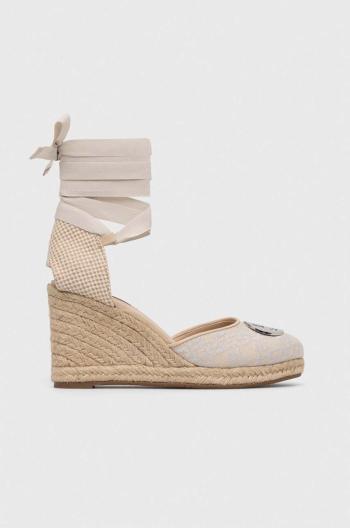 Espadrilky Liu Jo DAMITA 04 béžová farba, na kline, SA3091TX30750513