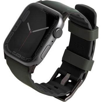 UNIQ Linus Airsoft Silikónový remienok na Apple Watch 42/44/45/Ultra 49 mm zelený (UNIQ-45MM-LINUSGRN)