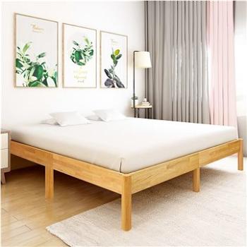 Rám postele, masívne dubové drevo, 200 x 200 cm (288482)
