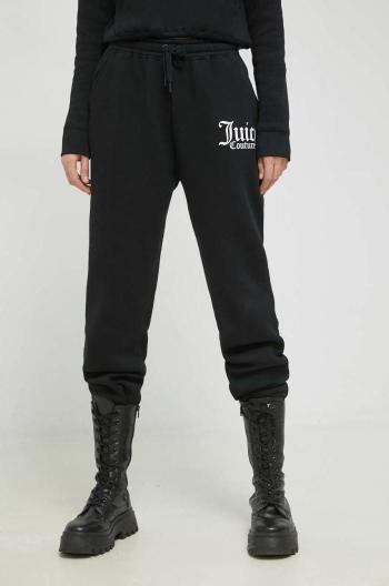 Tepláky Juicy Couture Sora dámske, čierna farba, s potlačou