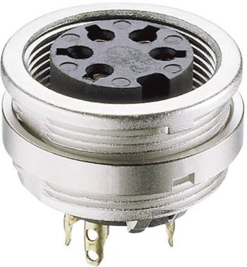 Lumberg KFV 30 DIN kruhový konektor zásuvka, vstavateľná vertikálna Pólov: 3  strieborná 1 ks