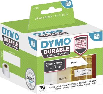 DYMO 2112285 etikety v roli 89 x 25 mm polypropylénová fólia biela 700 ks permanentné univerzálne etikety, adresná nálep