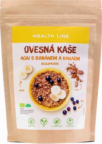 Health link BIO ovsená bezlepková kaša acai s banánom a kakaom