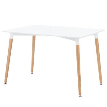 Sconto Jedálenský stôl HENRY 1 biela matná/prírodná