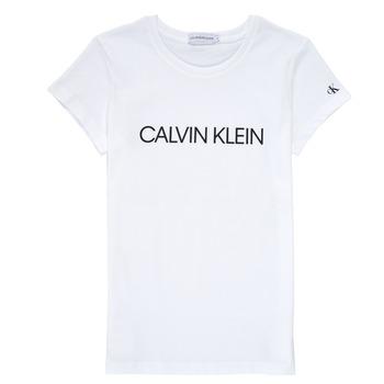 Calvin Klein Jeans  Tričká s krátkym rukávom INSTITUTIONAL T-SHIRT  Biela