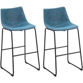 Sada dvoch modrých barových stoličiek FRANKS, 127373 (beliani_127373)