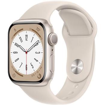 Apple Watch Series 8 41 mm Hviezdne biely hliník s hviezdne bielym športovým remienkom (MNP63CS/A)
