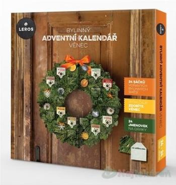 LEROS BYLINNÝ ADVENTNÝ KALENDÁR VENIEC 24 druhov čajov + menovky na darčeky 24 kusov