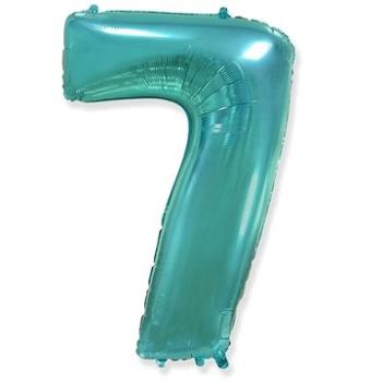 Balón fóliový číslica tyrkysová – tiffany 102 cm – 7 (8435102305586)