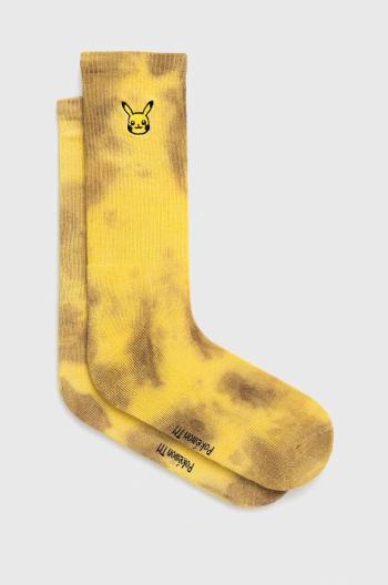 Ponožky Capslab x Pokemon žltá farba