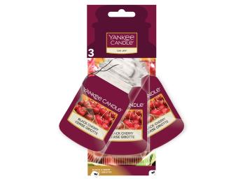 Yankee Candle Papierová visačka do auta Black Cherry 3 ks