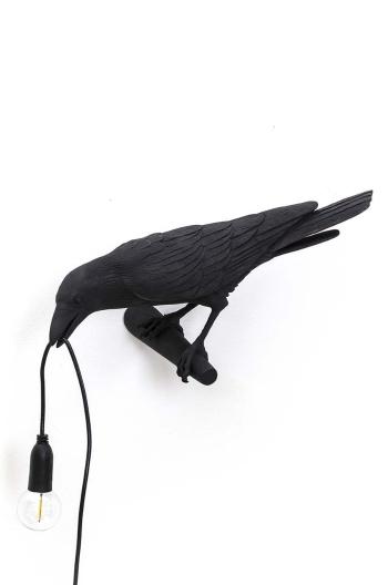 Nástenná lampa Seletti Bird Lamp Black Looking Left