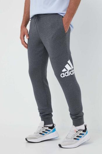 Tepláky adidas šedá farba, vzorované