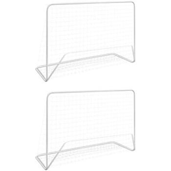 Shumee Futbalové bránky 2 ks so sieťou 182 x 61 x 122 cm oceľové biele (276047)