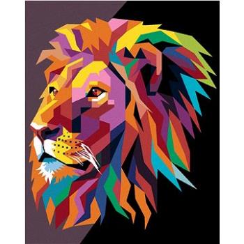 Maľovanie podľa čísel - Farebný lev moderný štýl (HRAbz33211nad)