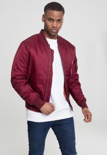 Urban Classics Basic Bomber Jacket burgundy - XL