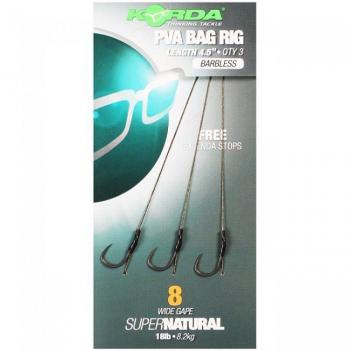 Korda náväzec solidz pva rig wide gape barbless 18 lb 3 ks-háčik 6