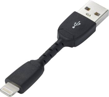 Renkforce #####USB-Kabel USB 2.0 #####USB-A Stecker, #####Apple Lightning Stecker  5.00 cm čierna