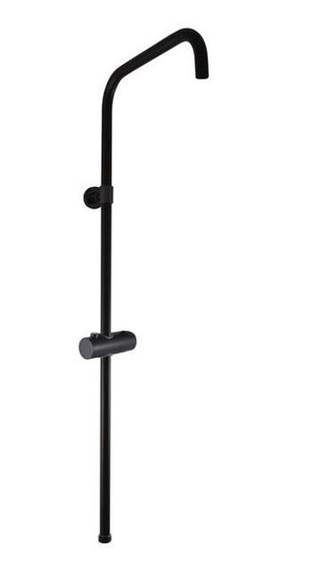 SLEZAK-RAV - RAV - RAV - Sprchová tyč k batériám s hlavovou a ručnou sprchou, Farba: čierna matná MD0763CMAT