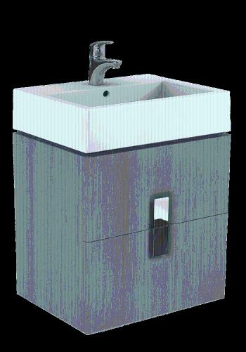 Kúpeľňová skrinka pod umývadlo Kolo Twins 60x46x57 cm v prevedení grafit strieborný 89493000