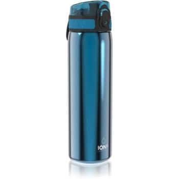 Ion8 One Touch fľaša na vodu z nehrdzavejúcej ocele farba Blue 600 ml