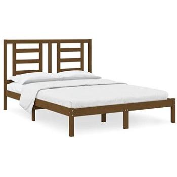 Rám postele medovo hnedý masívna borovica 140 × 190 cm, 3104331