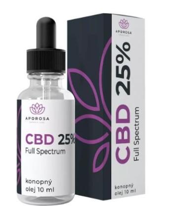 Aporosa CBD 25% Full Spectrum konopný olej 10 ml