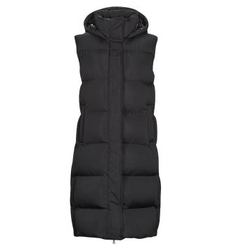 Superdry  LONGLINE HOODED PUFFER GILET  Bundy Čierna