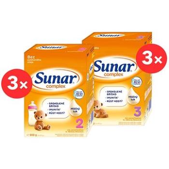 Sunar Complex 2 (3× 600 g) a Sunar Complex 3 (3× 600 g) (8592084416683) + ZDARMA Pexeso DINO