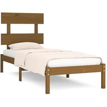 Rám postele medovo hnedý masívne drevo 90 × 200 cm, 3104661
