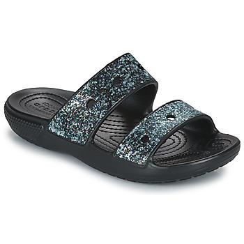 Crocs  Nazuvky Classic Crocs Glitter Sandal K  Čierna