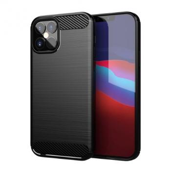 MG Carbon Case Flexible silikónový kryt na iPhone 12 Pro Max, čierny