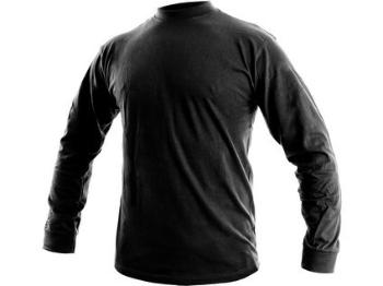 Pánske tričko s dlhým rukávom PETR, čierne, veľ. 5XL